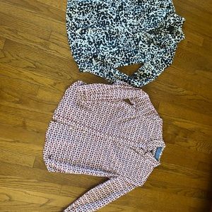 J. Crew size 0 boy style button up top blck and white 
Talbot 6p petite.